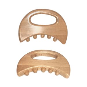 Gua Sha Wooden Massager with Handle